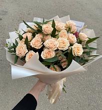 Букет Кремовые розы Латте в Присадовом